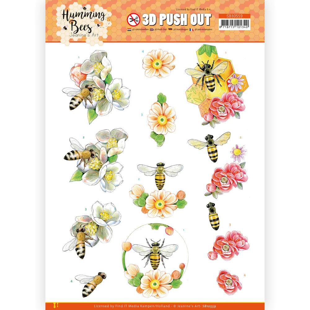 Couture Creations - Jeanine's Art - Humming Bees - Bee Queen