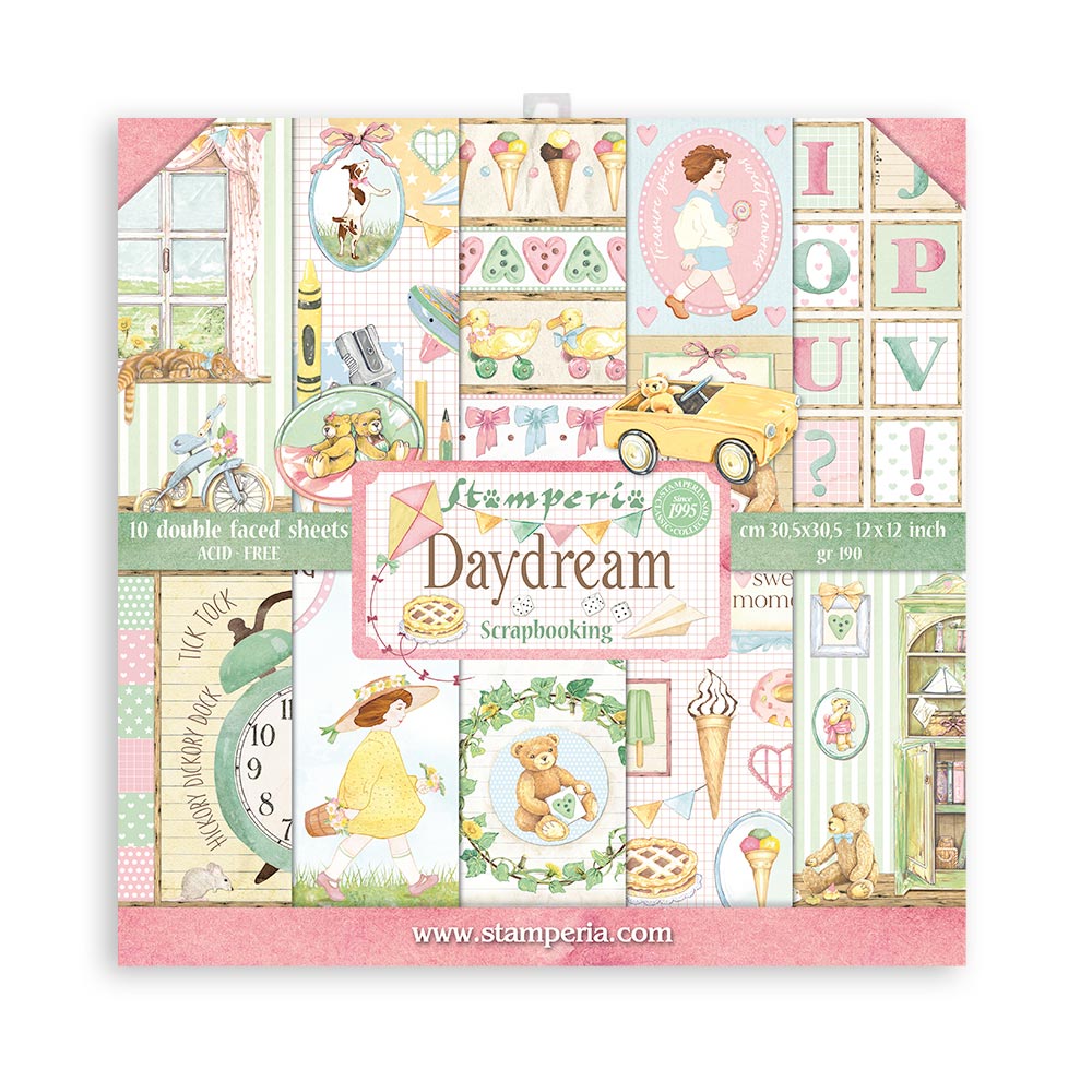 Stamperia Double-Sided Paper Pad - 12x12 - Day Dream