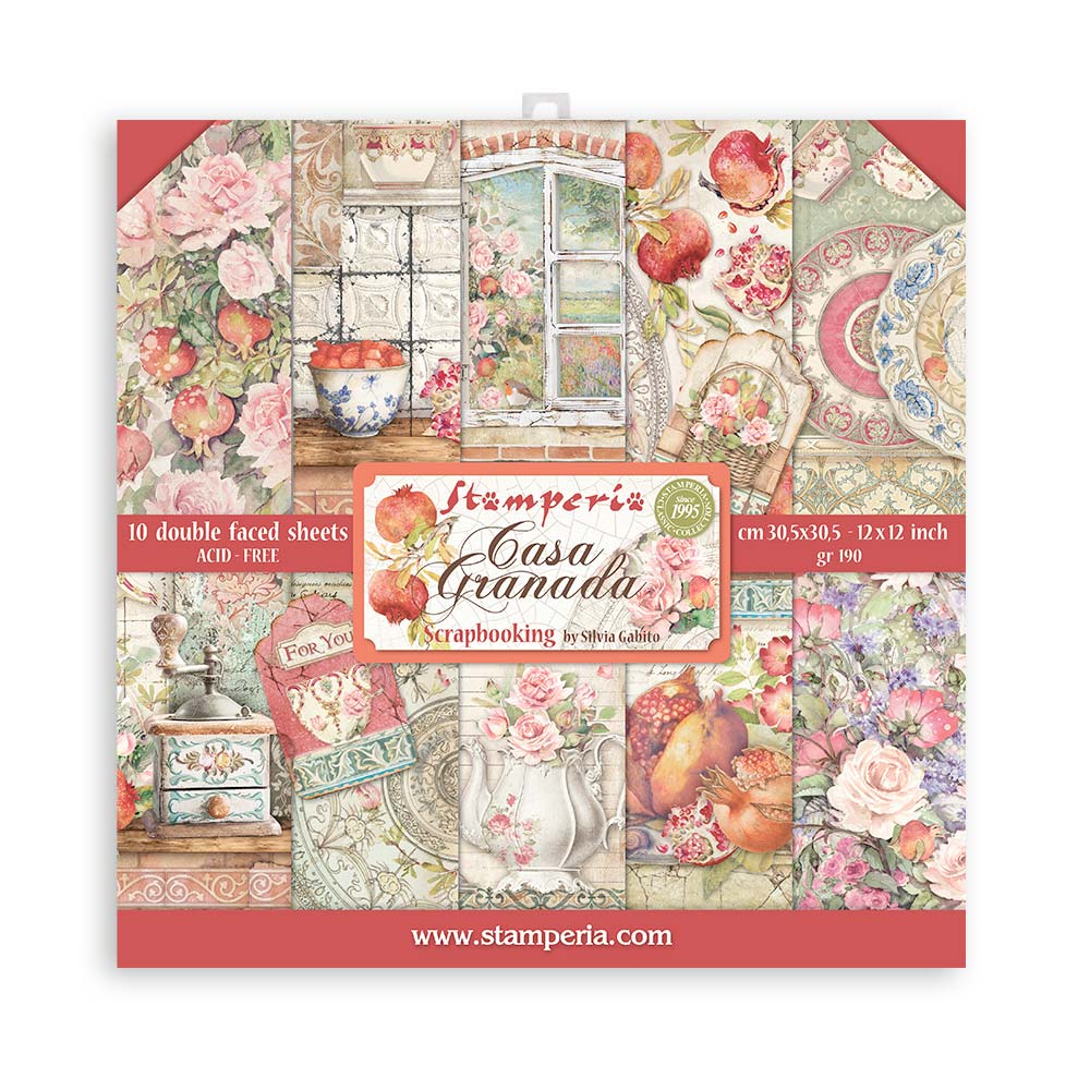 Stamperia Double-Sided Paper Pad - 12x12 - Casa Granada