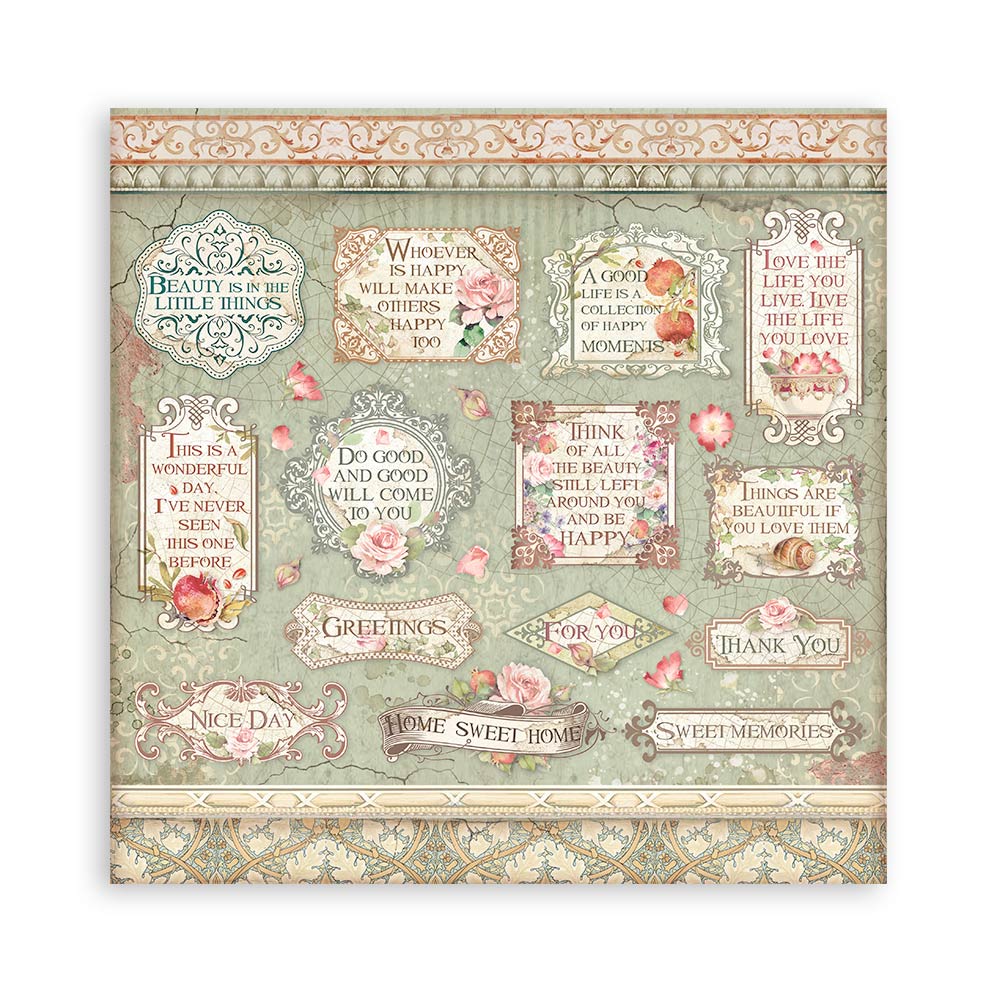 Stamperia Double-Sided Paper Pad - 8x8 - Casa Granada
