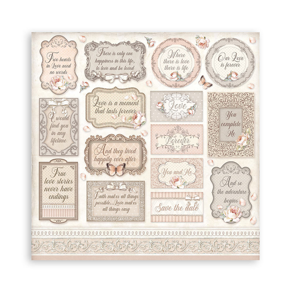 Stamperia Double-Sided Paper Pad 8x8 - You and Me