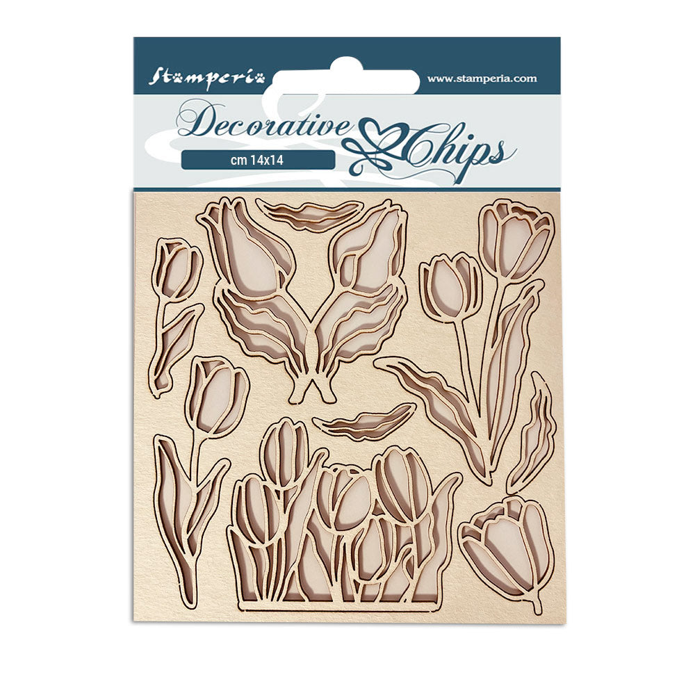 Stamperia Decorative Chips - Garden House Flowers