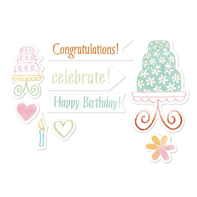 Sizzix Framelits Dies w/Stamps - Birthday Cake