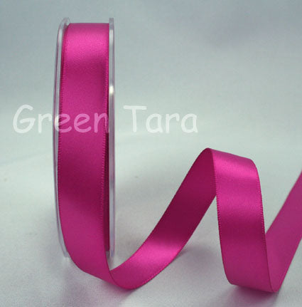 9mm Double Sided Satin Ribbon - Cerise