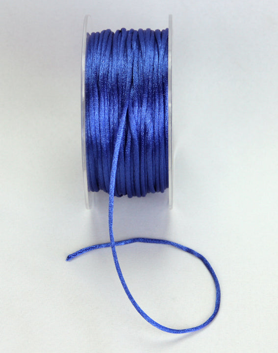 Satin String Ribbon- Rat tail- Royal Blue- 5m