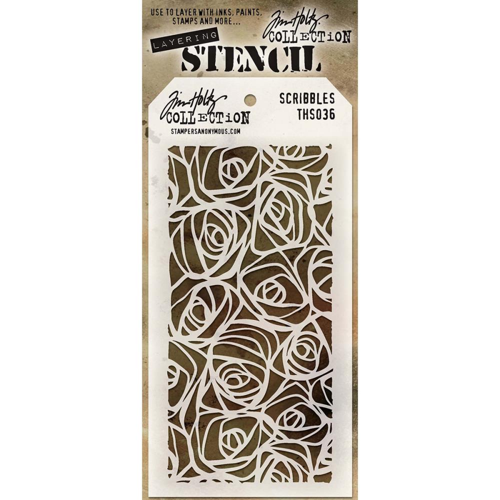 Tim Holtz - Layering Stencil - Scribbles