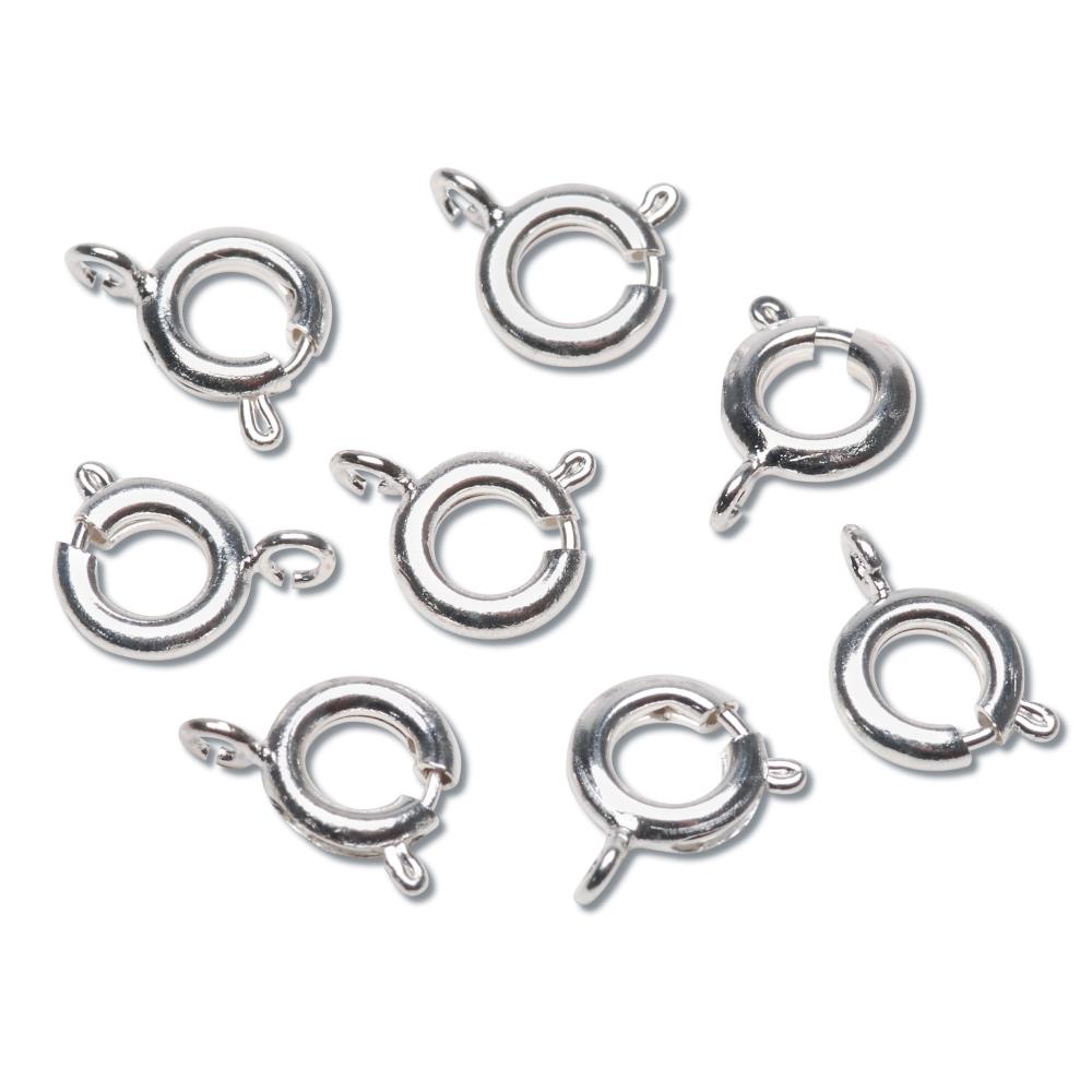 Silver Metal Findings - 7mm Spring Rings