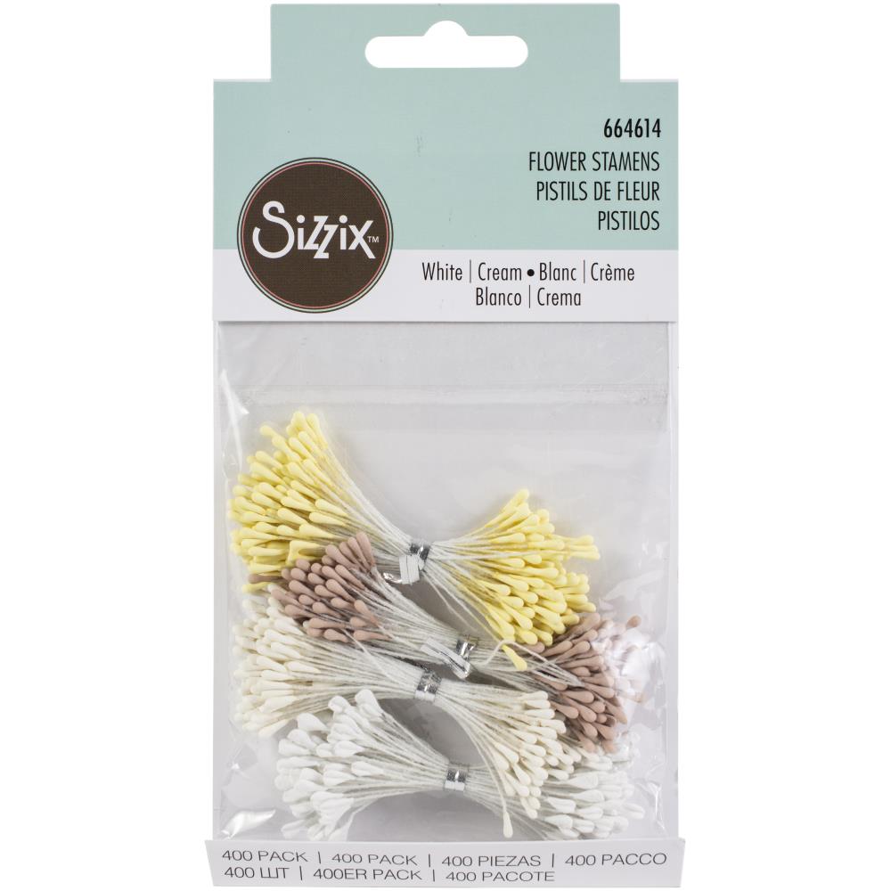 Sizzix Making Essential Flower Stamens - White & Cream