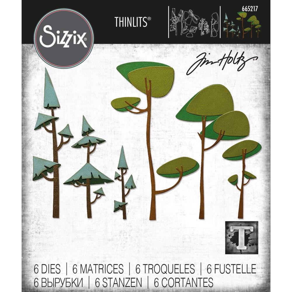 Sizzix Thinlits Dies By Tim Holtz - Funky Trees