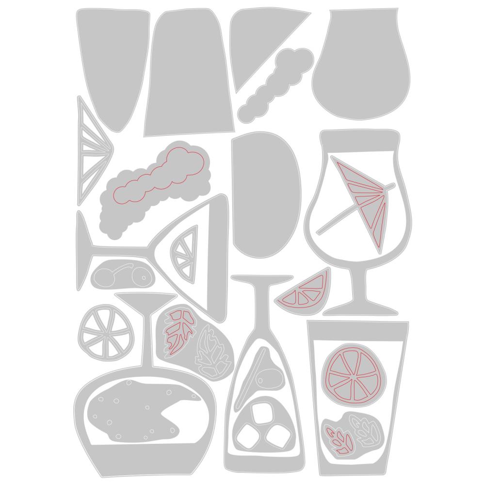 Sizzix Thinlits Dies By Tim Holtz - Happy Hour