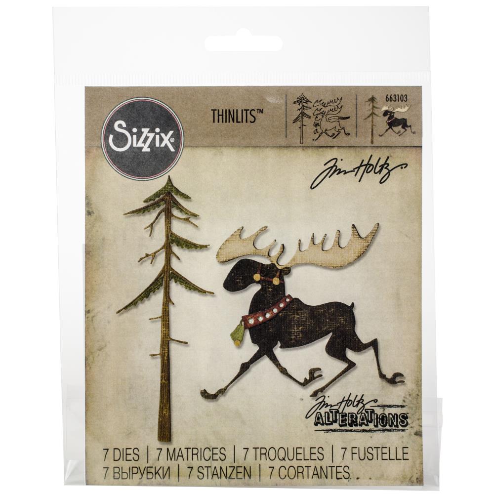 Sizzix Thinlits Dies By Tim Holtz - Merry Moose