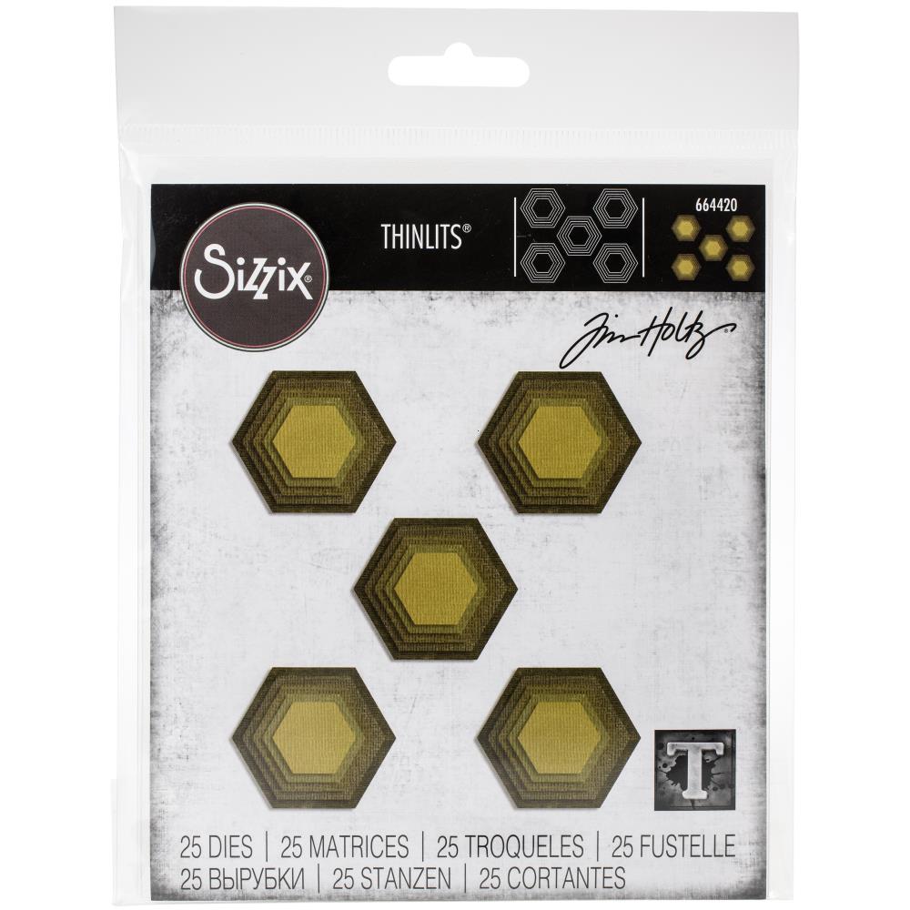 Sizzix Thinlits Dies By Tim Holtz - Stacked Hexagons