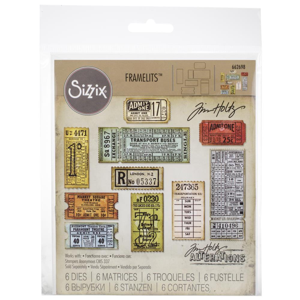 Sizzix Thinlits Dies By Tim Holtz - Ticket Booth