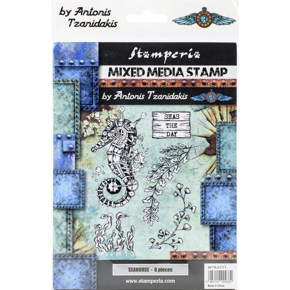 Stamperia Cling Rubber Stamp - Seahorse