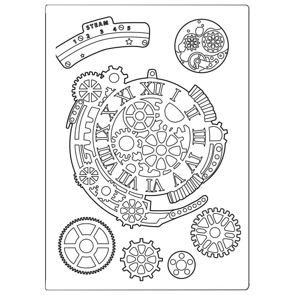 Stamperia Silicon Mould A5 - Gears Fantasy, Sir Vagabond