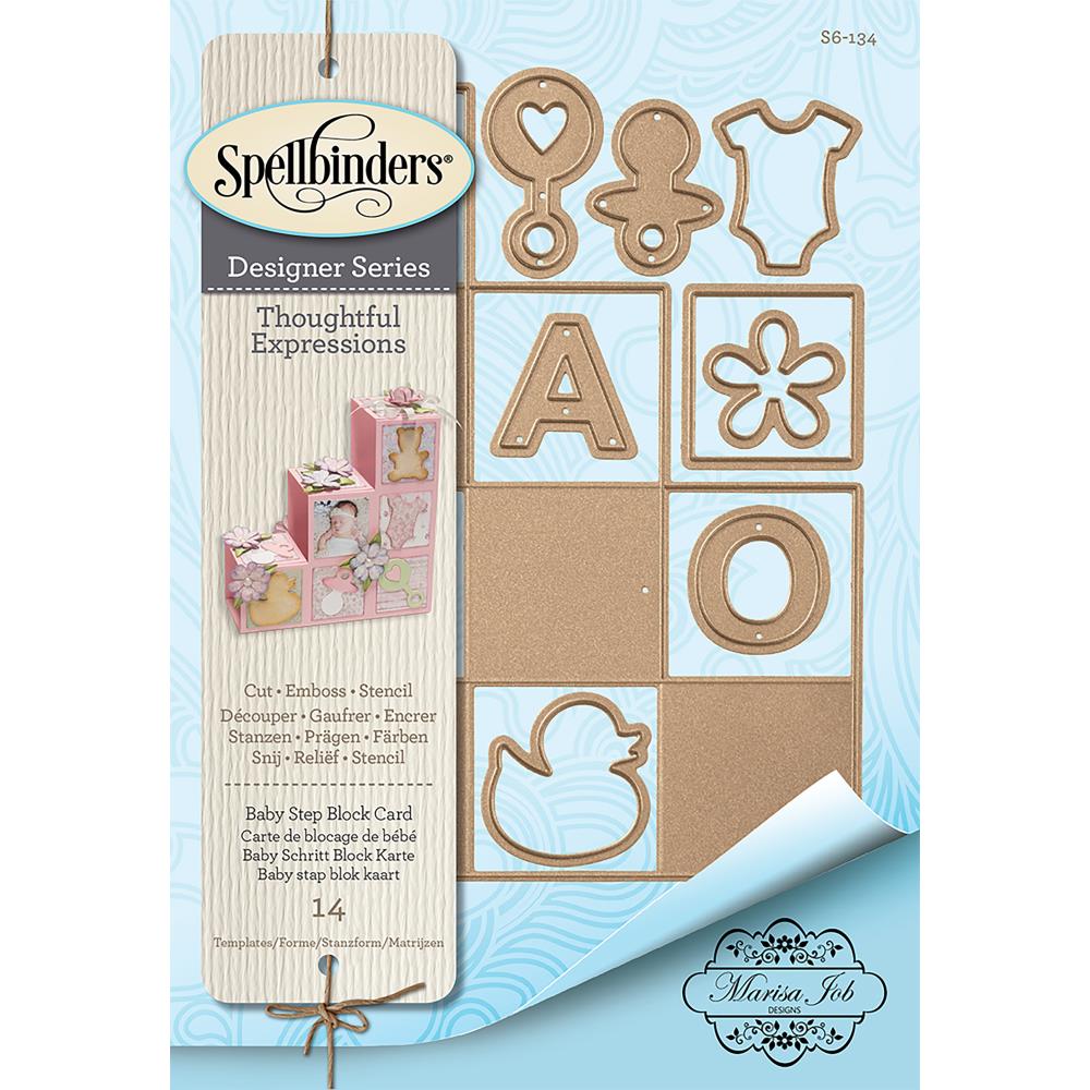 Spellbinders Shapeabilities Dies- Thoughtful Expressions-Baby Step Block