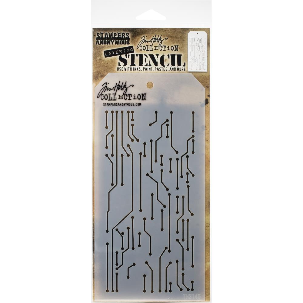 Tim Holtz - Layering Stencil - Circuit - Layered