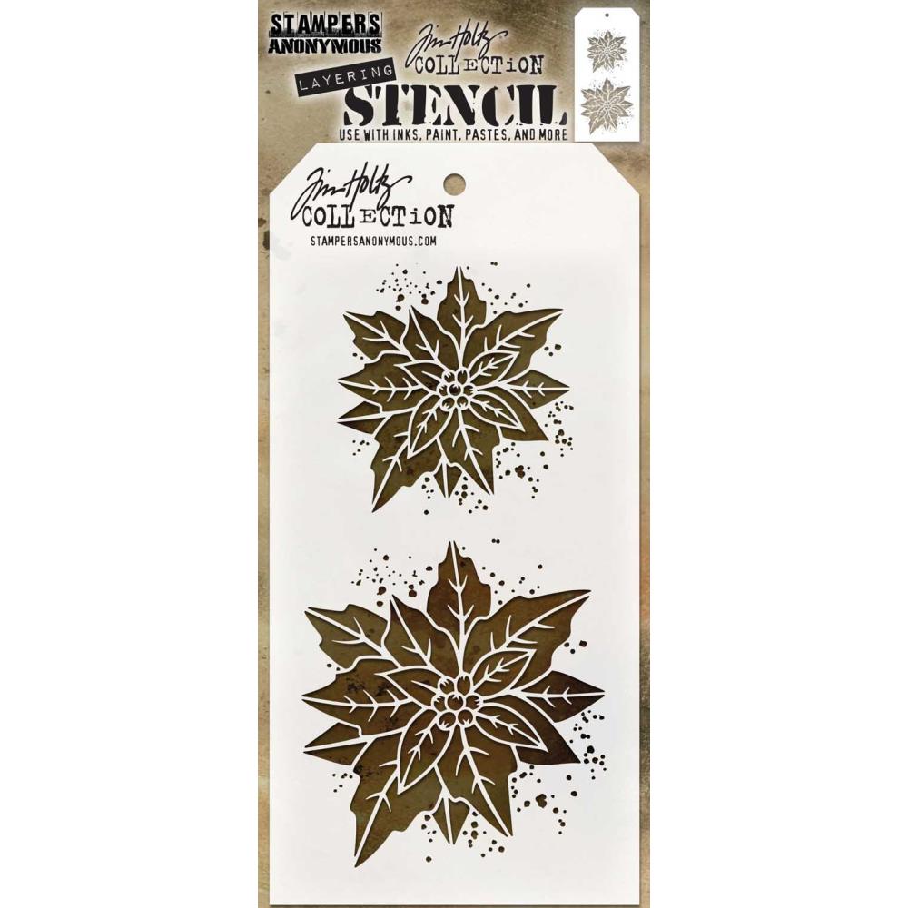 Tim Holtz - Layering Stencil - Poinsettia Duo