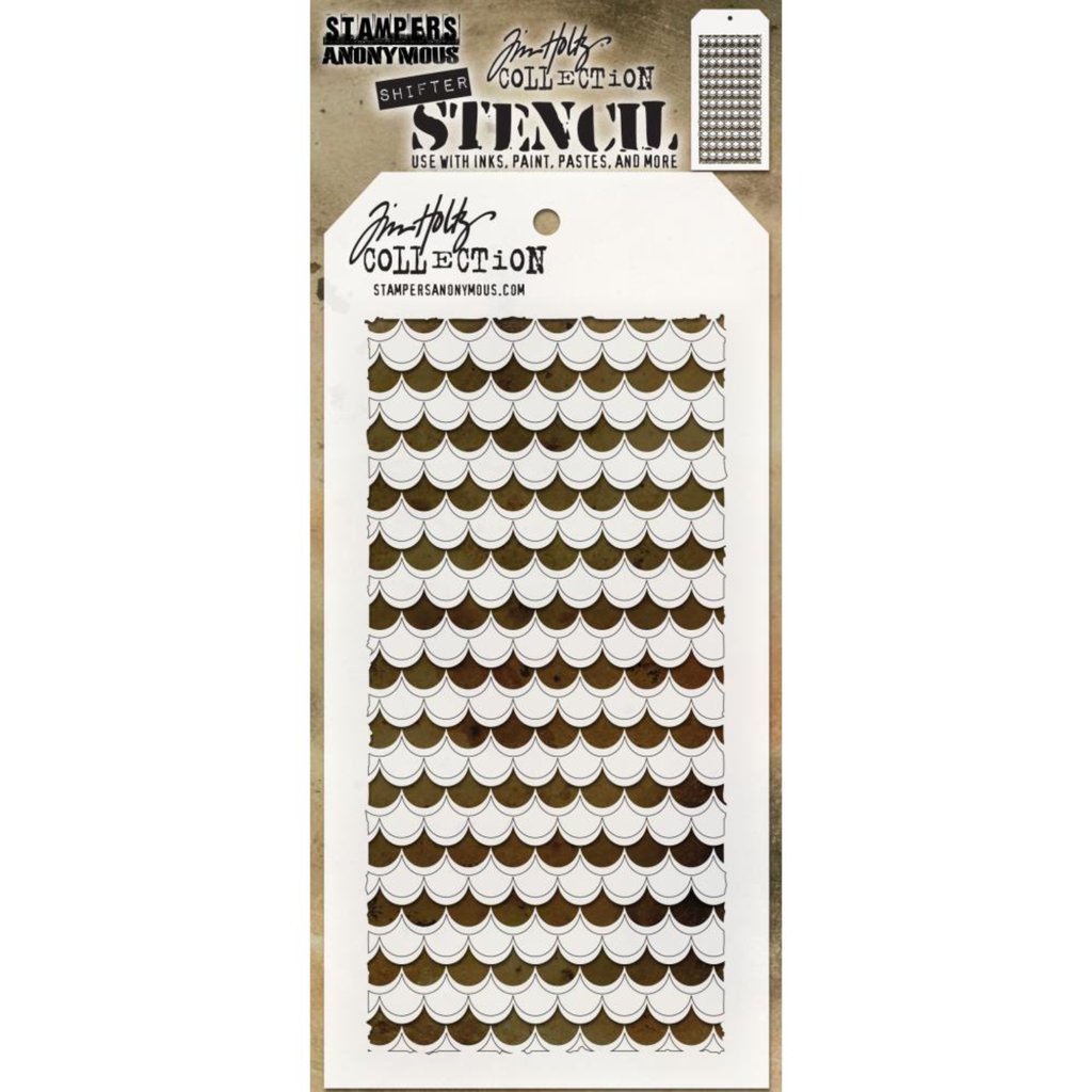 Tim Holtz - Layering Stencil - Shifter Scallop
