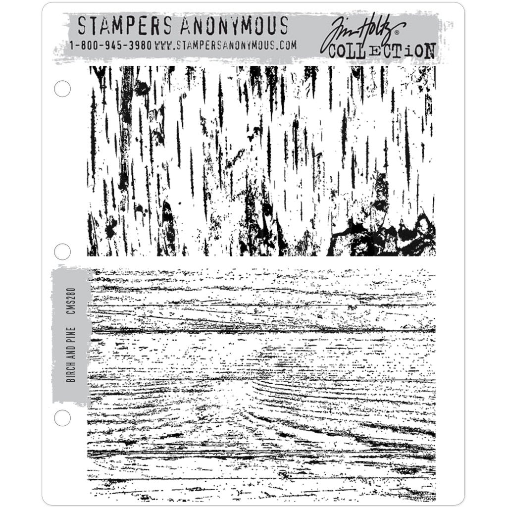 Tim Holtz Cling Stamps - Birch & Pine