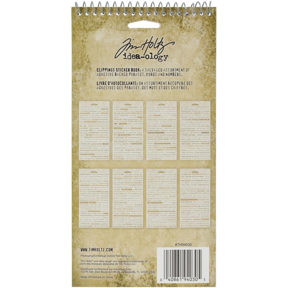 Tim Holtz Idea-Ology Sticker Book - Clippings