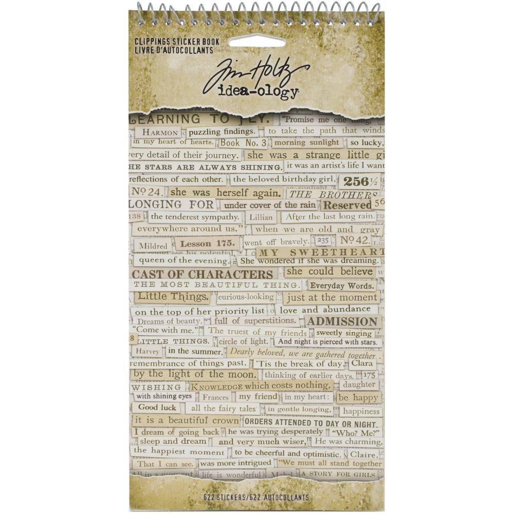 Tim Holtz Idea-Ology Sticker Book - Clippings