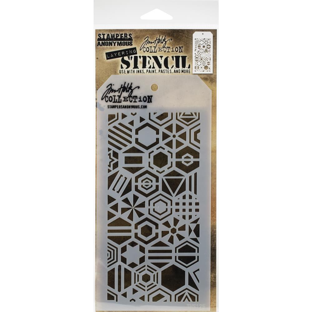 Tim Holtz Layered Stencil - Patchwork Hex