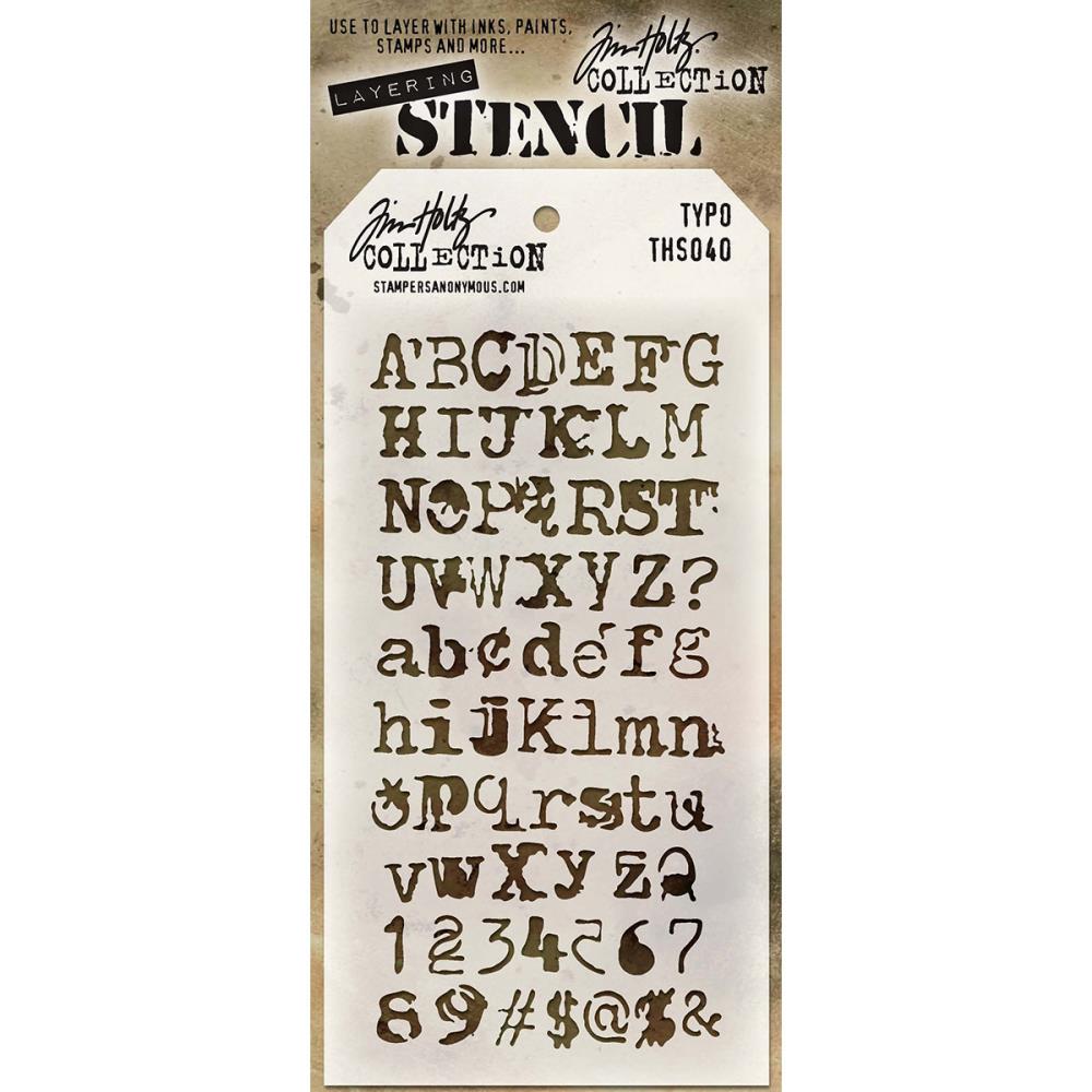 Tim Holtz - Layering Stencil - Typo