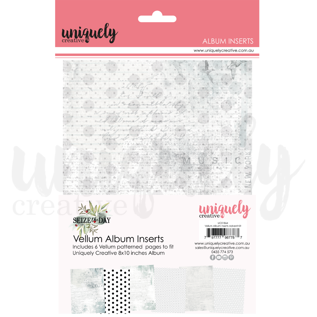 Uniquely Creative Vellum Album Inserts - Advent