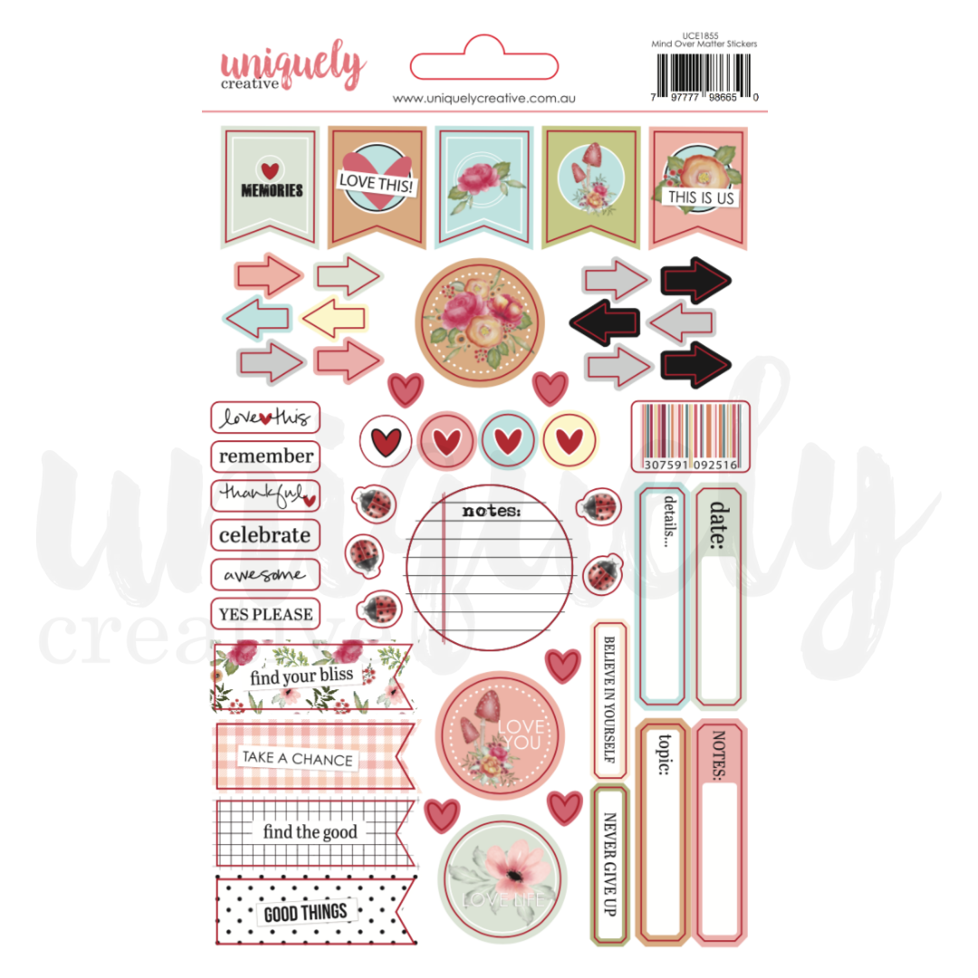Uniquely Creative - Mind Over Matter Stickers
