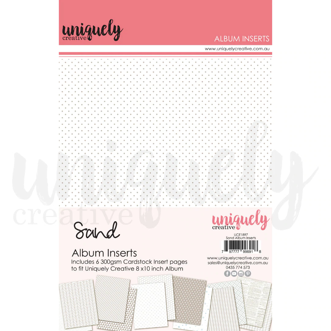Uniquely Creative Album Inserts - Sand