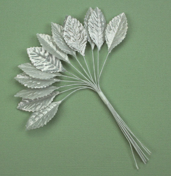 Velvet Leaves 3cm - Silver