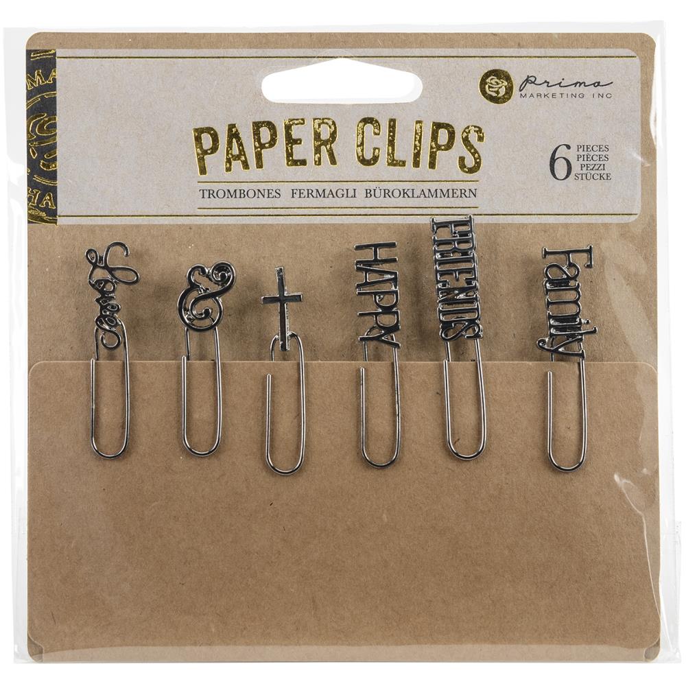 Prima Marketing Decorative Paper Clips- Words & Symbols