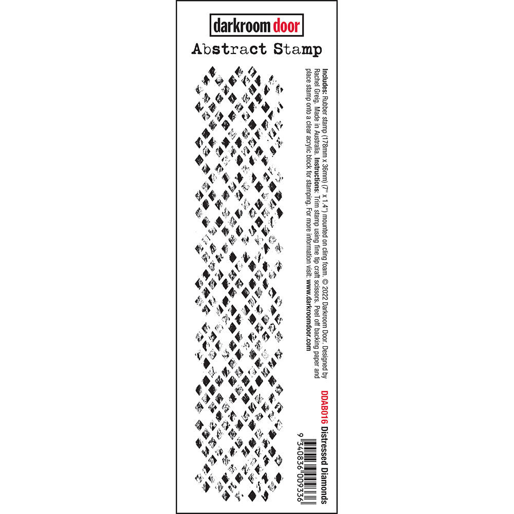 Abstract Stamp - Distressed Diamonds - Crafty Divas