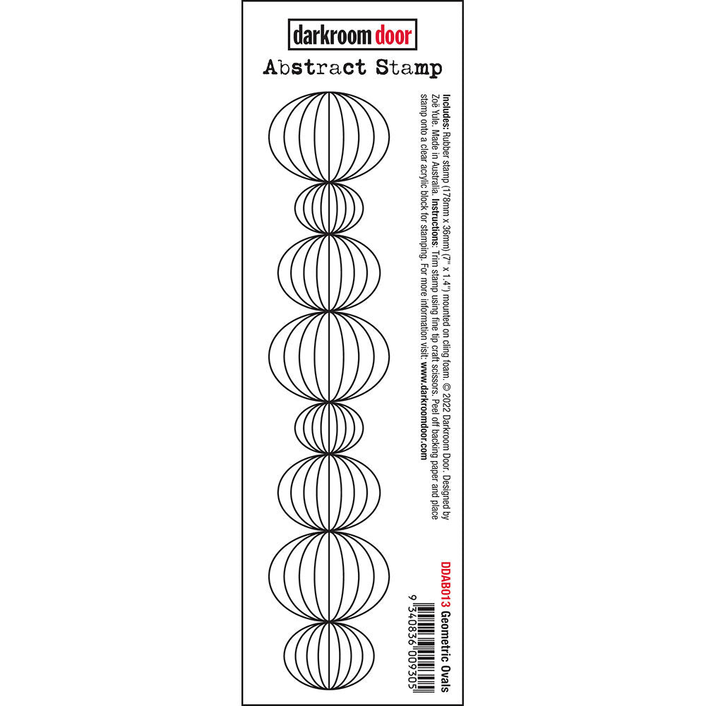 Abstract Stamp - Geometric Ovals - Crafty Divas