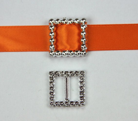 Acrylic Silver Buckle Square 2.4cm - Crafty Divas