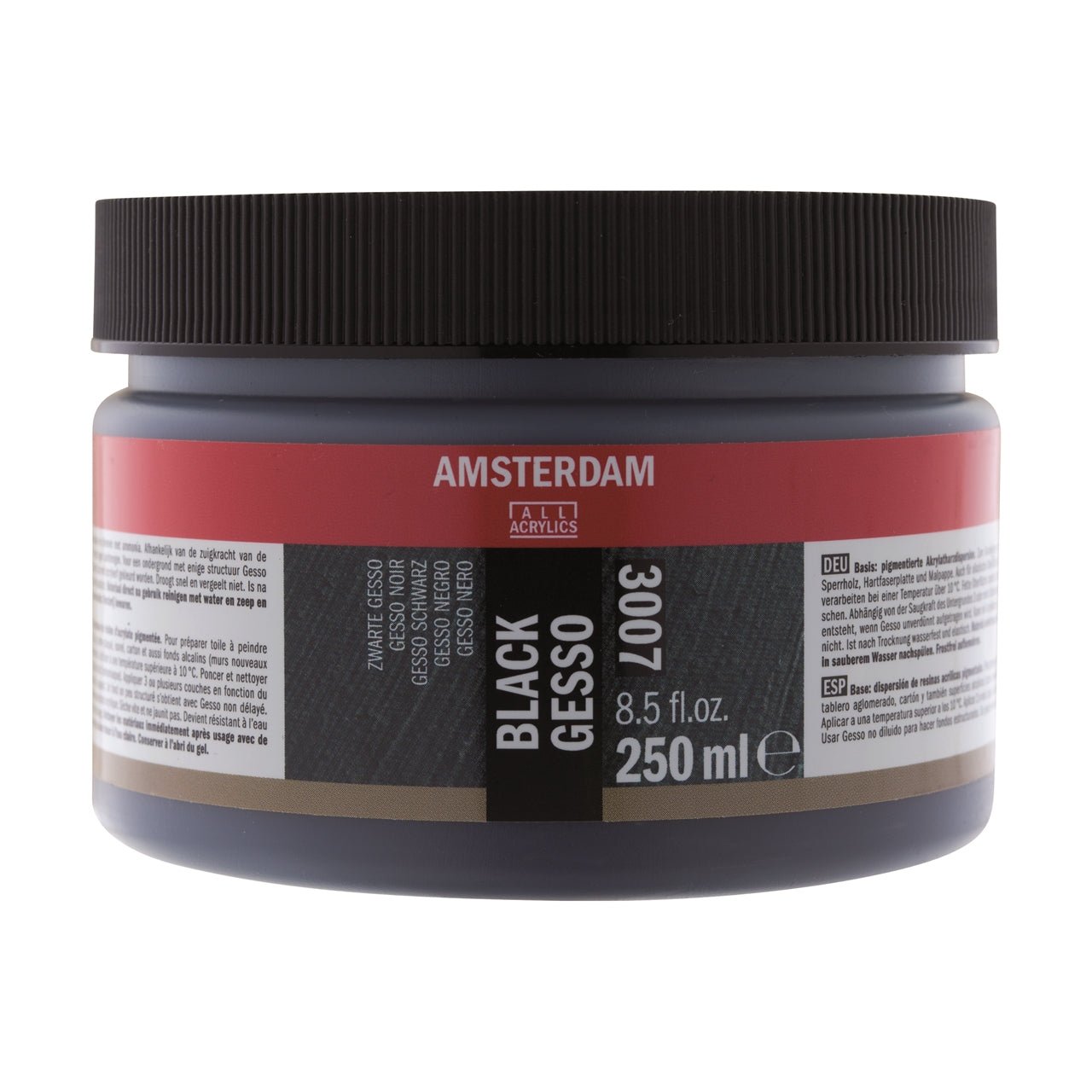 Amsterdam Acrylic Gesso Black 250ml - Crafty Divas