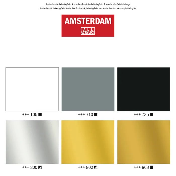 Amsterdam Acrylic Ink - Lettering Set - Crafty Divas