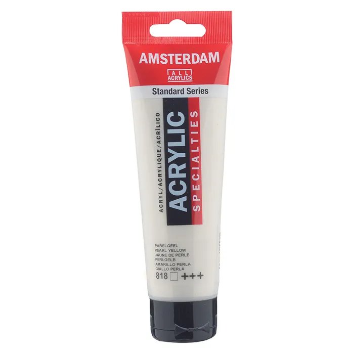 Amsterdam All Acrylics Paint - Pearl Yellow 818 - Crafty Divas