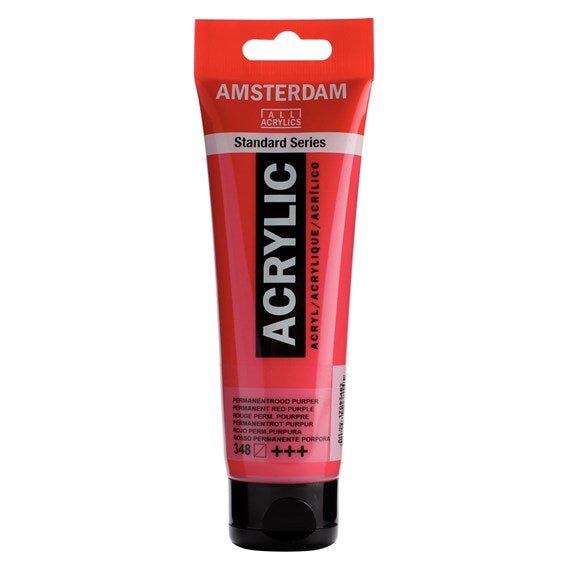 Amsterdam All Acrylics Paint - Permanent Red Purple 348 - Crafty Divas