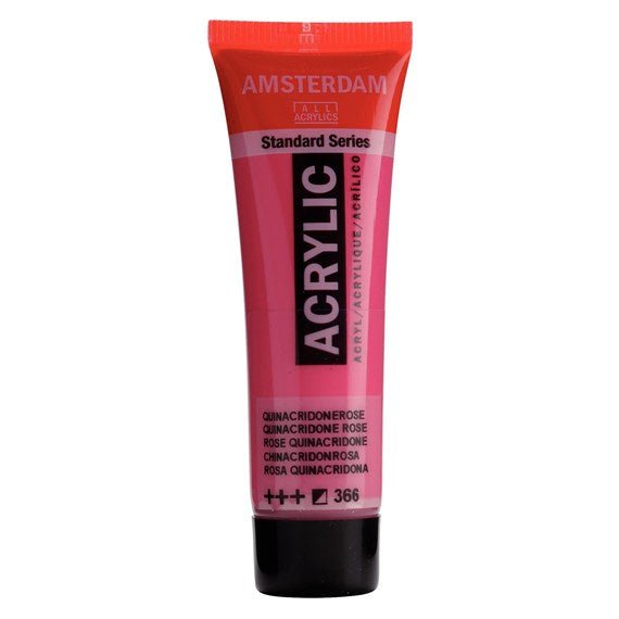 Amsterdam All Acrylics Paint - Quinacridone Rose 366 - Crafty Divas