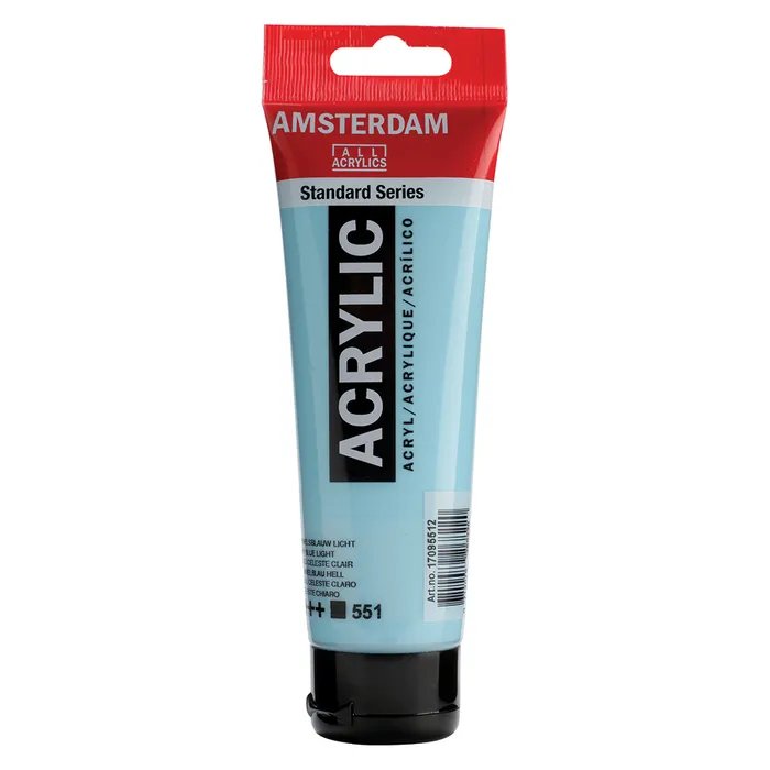 Amsterdam All Acrylics Paint - Sky Blue Light 551 - Crafty Divas
