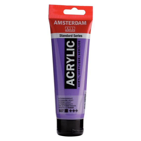 Amsterdam All Acrylics Paint - Ultramarine Violet 507 - Crafty Divas