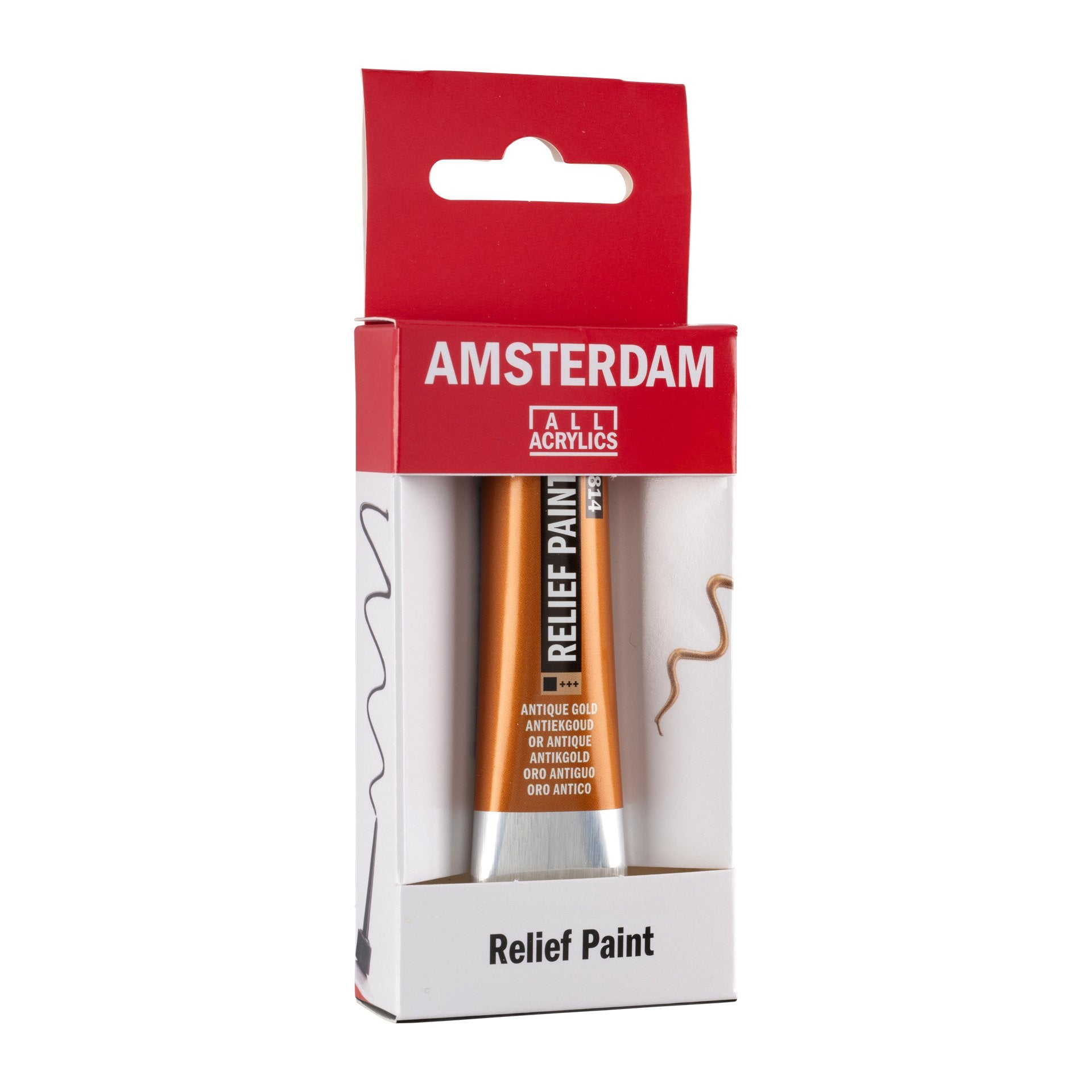 Amsterdam Relief Paint 20ml Antique Gold 814 - Crafty Divas