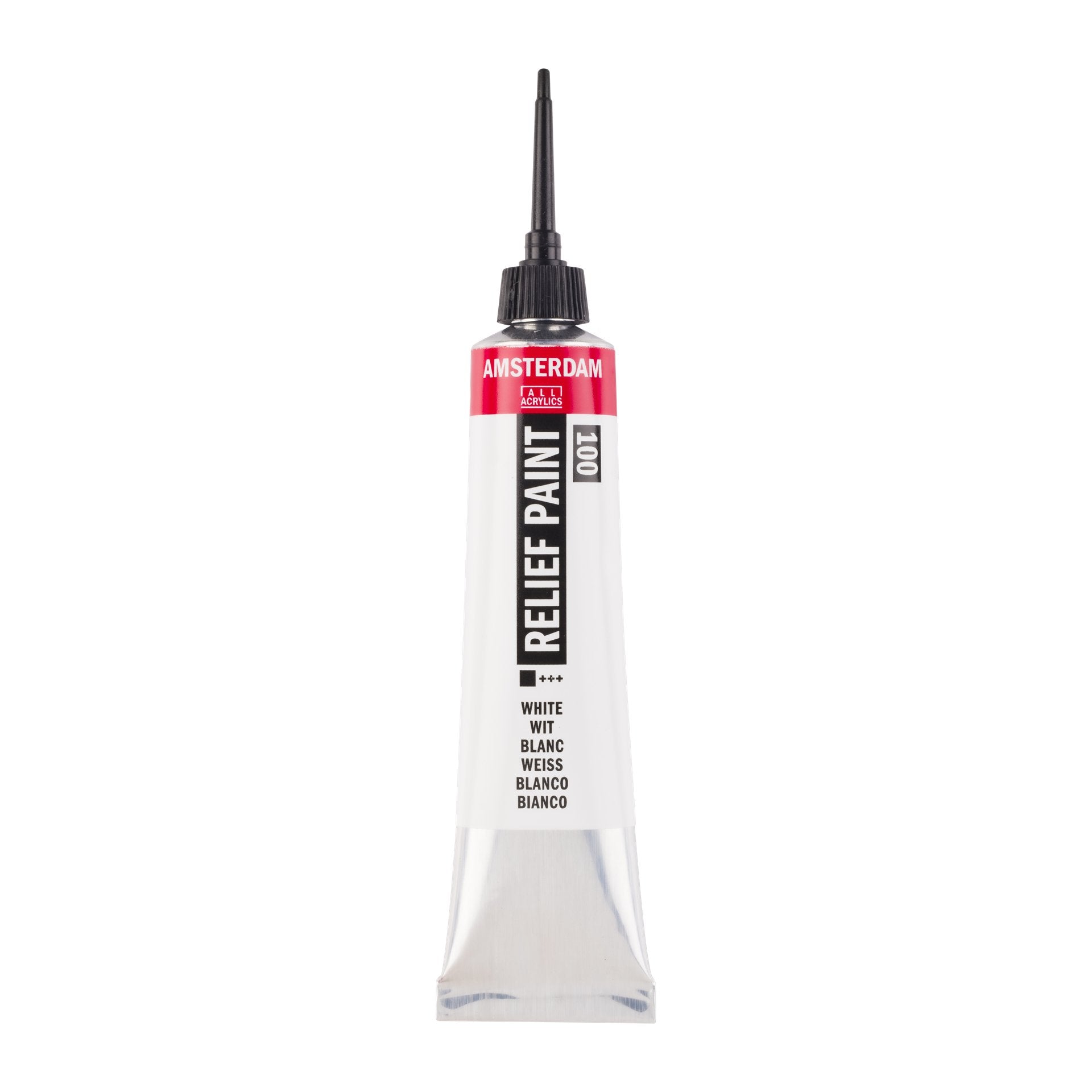 Amsterdam Relief Paint 20ml White 100 - Crafty Divas