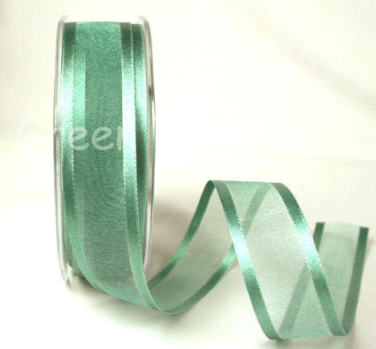 Satin edged Organza- Aqua