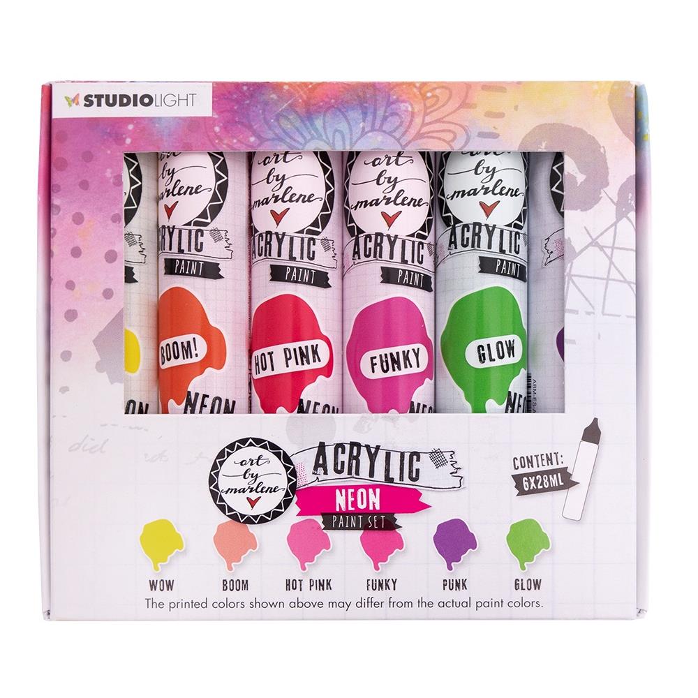 Art By Marlene Acrylic Paint Set - Neon - Crafty Divas