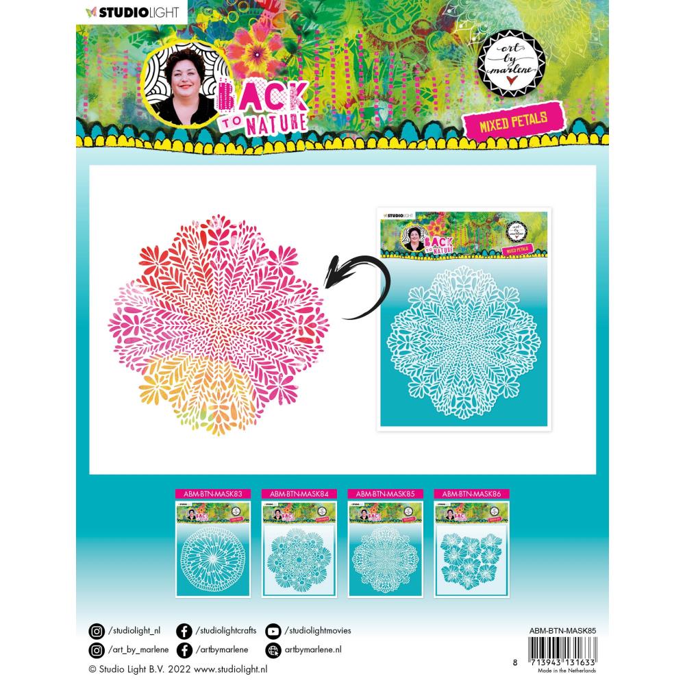 Art By Marlene Stencil - Nr. 85. Mixed Petals - Crafty Divas