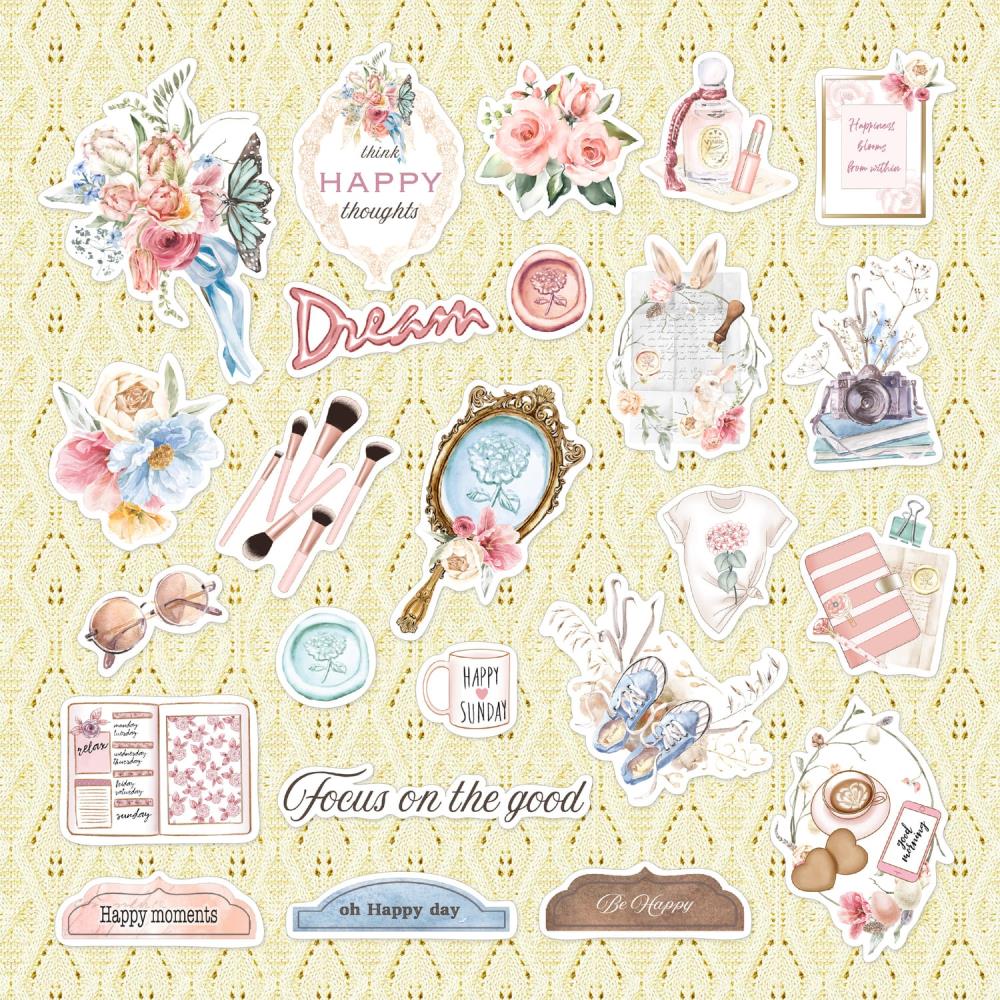 Asuka Studio Ephemera Cardstock Die-Cuts - Dusty Rose - Crafty Divas