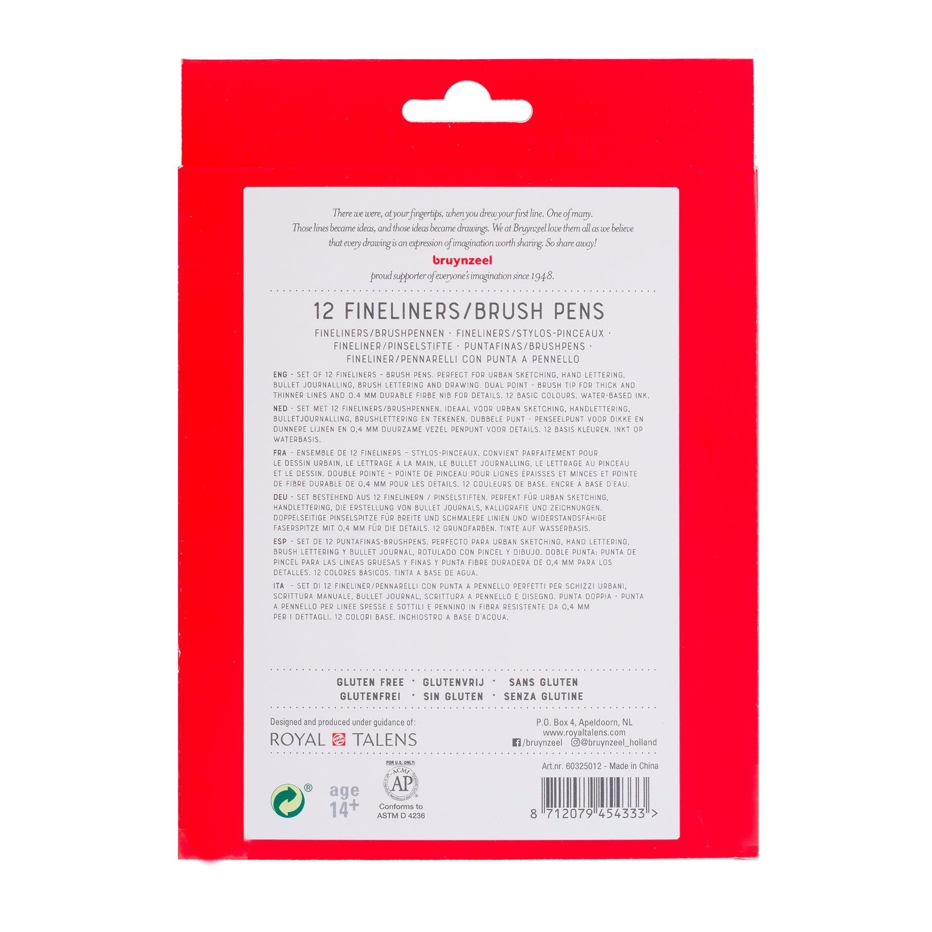 BRUYNZEEL FINELINER BRUSHPEN - SET 12 - Crafty Divas